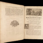 1699 FAMOUS Louis Moreri Historical Dictionary RARE Encyclopedia HUGE 4v SET