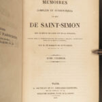 1829 Memoires of Louis Rouvroy Duke of Saint Simon French SOCIALISM Military 20v