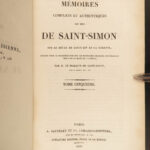 1829 Memoires of Louis Rouvroy Duke of Saint Simon French SOCIALISM Military 20v
