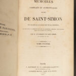 1829 Memoires of Louis Rouvroy Duke of Saint Simon French SOCIALISM Military 20v