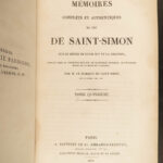 1829 Memoires of Louis Rouvroy Duke of Saint Simon French SOCIALISM Military 20v