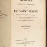 1829 Memoires of Louis Rouvroy Duke of Saint Simon French SOCIALISM Military 20v