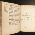 1690 Samuel Pepys 1ed State of Royal NAVY of England Glorious Revolution SHIPS