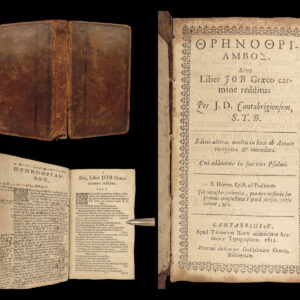 1653 Threnonthrambos BOOK JOB Greek Latin Bible English James Duport Cambridge