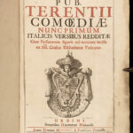 1736 TERENCE Comedies Greco-Roman Plays Italian LAVISHLY Illustrated Folio