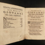 1673 Life Saint Facond Bishops of Burgos SPAIN Order of Saint Augustine Italian