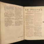 1747 BEAUTIFUL Catholic Church Breviary & Missal Illustrated Moroccan Leather 4v