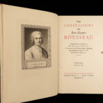 1928 Brentano FINE Binding ROUSSEAU Confessions Autobiography PHILOSOPHY 2v Set