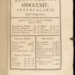1762 1ed Ephemerides Italian Zanotti ASTRONOMY Star MAPS Newton Galileo Brahe