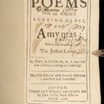 1668 ENGLISH Poems of Thomas Randolph Literature Muses Looking-Glass Amyntas