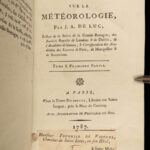 1787 Meteorology & Electricity Experiments SCIENCE Swiss Deluc + RARE PROVENANCE