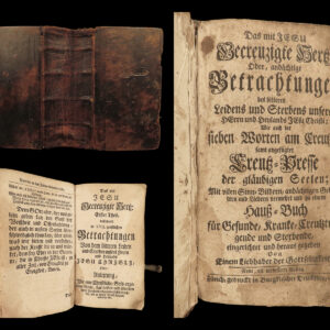 1663 Luneberg German Bible Illustrated Catechism 56 Woodcut Scenes FINE  BINDING