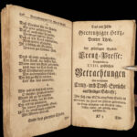 1770 German BIBLE ART Devotional Prayer Emblems 7 Last Words of Christ Zurich
