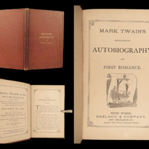 1871 Mark Twain 1st Burlesque Autobiography and First Romance Illustrated