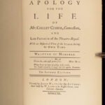 1889 THEATRE Ltd. ed. Apology Mr. Colley Cibber Autobiography Satire Illustrated