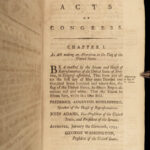 1796 1st ed EARLY Laws of United States of America Flag Congress Politics Taxes