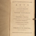 1796 1st ed EARLY Laws of United States of America Flag Congress Politics Taxes