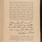 1856 Captain Nathan Hale 1st/1st AMERICAN REVOLUTIONARY WAR Biography Hero Spy