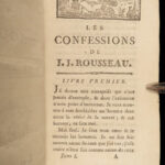 1782 Confessions of Jean-Jacques Rousseau Autobiography Enlightenment Philosophy