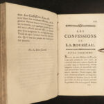 1782 Confessions of Jean-Jacques Rousseau Autobiography Enlightenment Philosophy