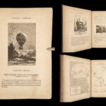 1876 Jules Verne Five Weeks in Balloon Voyages Illustrated 80 Days Hetzel ed