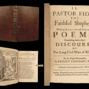 1676 ENGLISH Pastor Fido Guarini Italian Pastoral Arcadia Faithful Shepherd