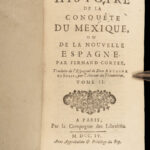 1704 Spanish Conquest of Mexico Solis Aztec Hernan Cortes Montezuma Cortez MAPS