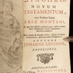 1698 BIBLE Greek New Testament Calvinism Hebraica Jan Leusden Novum Testamentum