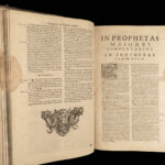 1703 HUGE Bible & Commentary on Isaiah Jeremiah Ezekiel Jesuit Cornelius Lapide