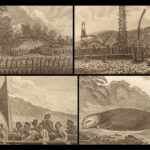 1785 James Cook Pacific Voyage Illustrated Eskimos Hawaii TAHITI Human Sacrifice