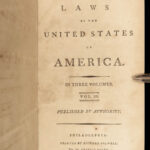 1796 EARLY USA 1st ed Laws of United States America Flag Congress Politics Taxes
