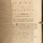 1796 EARLY USA 1st ed Laws of United States America Flag Congress Politics Taxes