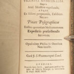 1699 Royal Dispensatory Pharmacy London Pharmacopeia Medicine Opium Vipers Venom