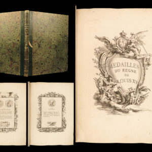 1736 FOLIO Medals & Coins of King Louis XV France Numismatics Fleurimont ART