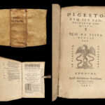 1571 Justinian LAW Corpus Juris Civilis DIGEST Pandects Rouillium Byzantine RARE
