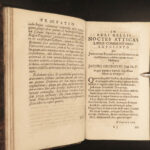 1687 Greek Attic Nights Noctes Atticae ROME Philosophy Aulus Gellius GREECE