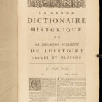 1698 Louis Moreri Historical Dictionary RARE Encyclopedia French 4v HUGE FOLIOS