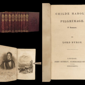 1837 Lord Byron English Poems Illustrated ART Beppo DON JUAN Childe Harold 9v