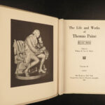 1925 Thomas Paine Life & Work Thomas EDISON Patriot edition Common Sense 10v SET