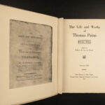1925 Thomas Paine Life & Work Thomas EDISON Patriot edition Common Sense 10v SET