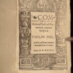 1533 Philipp Melanchthon BIBLE & Commentary on Romans Protestant Reformation