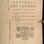 1666 Thieves & Robbers French Crime LAW Larrons Assassinations Pick-Pockets RARE