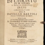 1675 1ed Greatness of Jesus Christ by Jesuit Daniel Bartoli Italian Rome Bologna