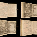 1696 BEAUTIFUL ART Catholic Missal Bible Prayers Liturgy Chant Music Lyon RARE