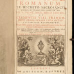 1696 BEAUTIFUL ART Catholic Missal Bible Prayers Liturgy Chant Music Lyon RARE