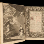 1696 BEAUTIFUL ART Catholic Missal Bible Prayers Liturgy Chant Music Lyon RARE