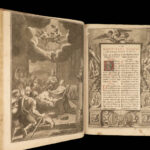 1696 BEAUTIFUL ART Catholic Missal Bible Prayers Liturgy Chant Music Lyon RARE