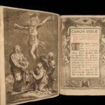 1696 BEAUTIFUL ART Catholic Missal Bible Prayers Liturgy Chant Music Lyon RARE