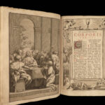 1696 BEAUTIFUL ART Catholic Missal Bible Prayers Liturgy Chant Music Lyon RARE