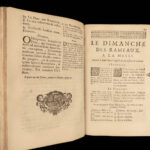 1721 BEAUTIFUL French ROYAL Mass Catholic Breviary Missal Armorial Arms Binding
